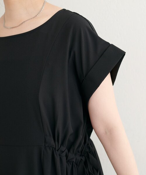 natural couture（ナチュラルクチュール）の「【WEB限定】サイドドロストワンピース（ワンピース・レディース・ブラック/オレンジ/ベージュ/ブルー・FREE）」の13枚目の写真