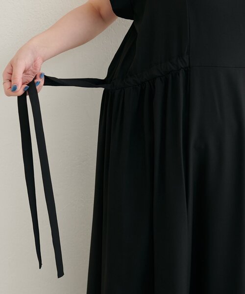 natural couture（ナチュラルクチュール）の「【WEB限定】サイドドロストワンピース（ワンピース・レディース・ブラック/オレンジ/ベージュ/ブルー・FREE）」の16枚目の写真