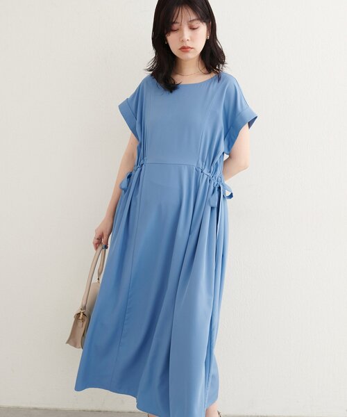 natural couture（ナチュラルクチュール）の「【WEB限定】サイドドロストワンピース（ワンピース・レディース・ブラック/オレンジ/ベージュ/ブルー・FREE）」の19枚目の写真