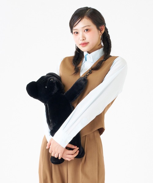 estaa(エスタ)の「ショルダーバッグ ぬいぐるみ ”テディベア”(ショルダーバッグ・レディース・ブラウン/ブラック・FREE)」の12枚目の写真