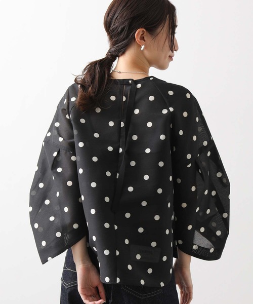 Gready Brilliant（グレディブリリアン）の「Ｄｏｔランタンスリーブブラウス（シャツ/ブラウス・レディース・ホワイト×ブラック/ブラック×ホワイト・FREE）」の18枚目の写真