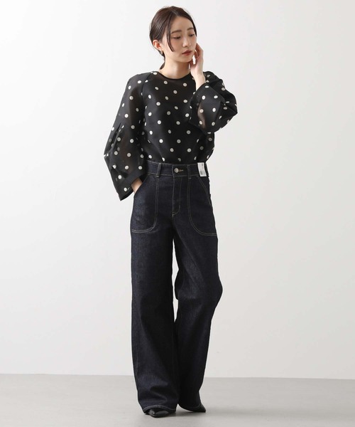 Gready Brilliant（グレディブリリアン）の「Ｄｏｔランタンスリーブブラウス（シャツ/ブラウス・レディース・ホワイト×ブラック/ブラック×ホワイト・FREE）」の15枚目の写真