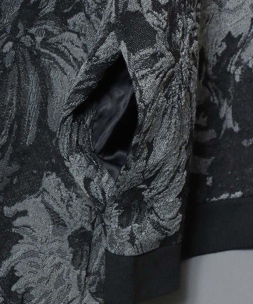ANPAS(アンパス)の「Monotone Gobelin Weaving Flower Pattern MA-1/モノトーン ゴブラン織り フラワー 総柄 MA-1 ブルゾン メンズ レディース セットアップ対応商品(MA-1・メンズ・グレー/ブラック・L/M)」の9枚目の写真