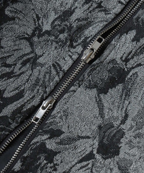 ANPAS(アンパス)の「Monotone Gobelin Weaving Flower Pattern MA-1/モノトーン ゴブラン織り フラワー 総柄 MA-1 ブルゾン メンズ レディース セットアップ対応商品(MA-1・メンズ・グレー/ブラック・L/M)」の12枚目の写真