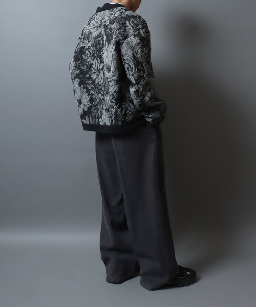 セール】Monotone Gobelin Weaving Flower Pattern MA-1