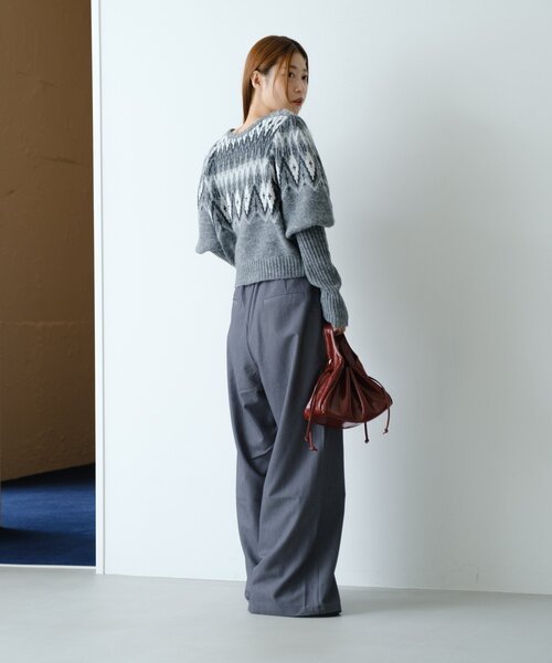 Kastane（カスタネ）の「【4色展開/500mlペットボトル収納可/2WAY】ギャザーポーチBAG（ショルダーバッグ・レディース・ブラック/ブラウン/アイボリー/バーガンディー・FREE）」の16枚目の写真