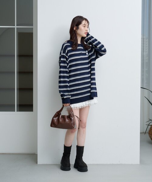 Kastane（カスタネ）の「【4色展開/500mlペットボトル収納可/2WAY】ギャザーポーチBAG（ショルダーバッグ・レディース・ブラック/ブラウン/アイボリー/バーガンディー・FREE）」の20枚目の写真