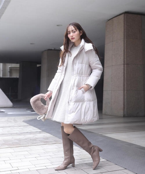 PROPORTION BODY DRESSING(プロポーションボディドレッシング)の「フード取り外しダウン / 1215252100(ダウンジャケット/コート・レディース・ブラック/ベージュ・MEDIUM/P/S/SMALL)」の18枚目の写真