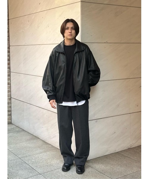 onegravity（ワングラビティ）の「onegravity / カシミヤ ワイドイージーパンツ（その他パンツ・メンズ・ブラック/チャコールグレー・MEDIUM/LARGE/X-LARGE）」の15枚目の写真