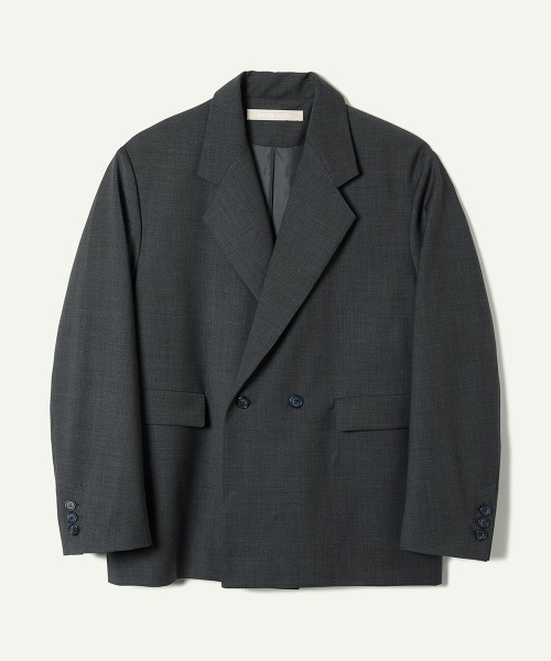 leinwande(ラインヴァンド)の「Over Relaxed Double Jacket / オーバーリラックスダブルジャケット(テーラードジャケット・レディース・グレー/グリーン・ONE SIZE)」の5枚目の写真