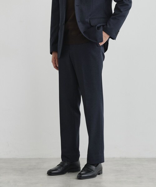 TAKEO KIKUCHI（タケオキクチ）の「【None Of Stress】アクティブジャージ 千鳥 パンツ（スラックス・メンズ・ブラウン系その他4/ブラック系3/ネイビー系3・02/03/04）」の3枚目の写真