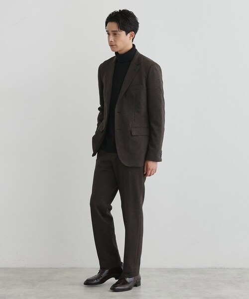 TAKEO KIKUCHI（タケオキクチ）の「【None Of Stress】アクティブジャージ 千鳥 パンツ（スラックス・メンズ・ブラウン系その他4/ブラック系3/ネイビー系3・02/03/04）」の15枚目の写真