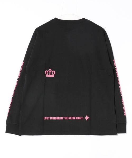 BABYDOLL(ベビードール)の「親子お揃い BIGネオン発泡プリントロンT 1056A(Tシャツ/カットソー・レディース・ホワイト/ブラック/ホワイト系その他・S/M/L/XL)」の4枚目の写真