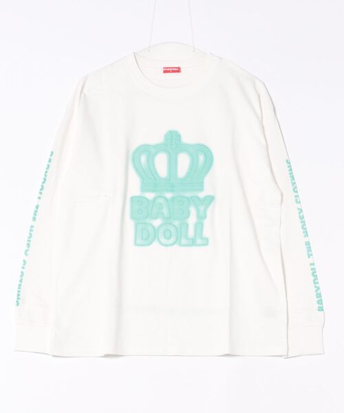 BABYDOLL(ベビードール)の「親子お揃い BIGネオン発泡プリントロンT 1056A(Tシャツ/カットソー・レディース・ホワイト/ブラック/ホワイト系その他・S/M/L/XL)」の16枚目の写真