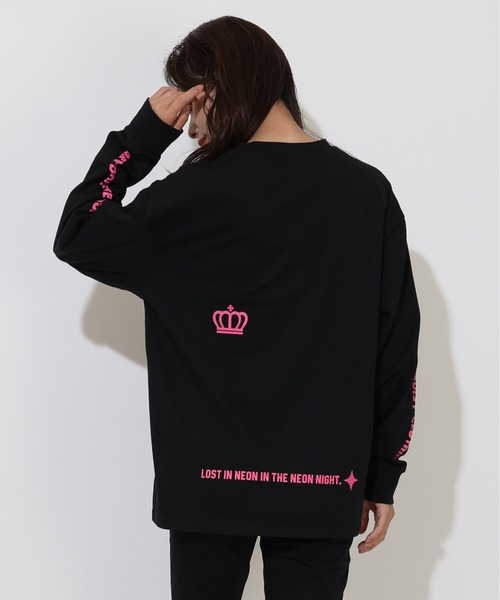 BABYDOLL(ベビードール)の「親子お揃い BIGネオン発泡プリントロンT 1056A(Tシャツ/カットソー・レディース・ホワイト/ブラック/ホワイト系その他・S/M/L/XL)」の13枚目の写真