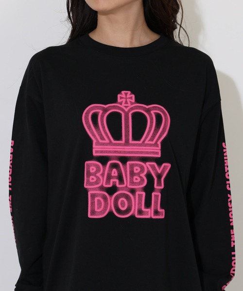 BABYDOLL(ベビードール)の「親子お揃い BIGネオン発泡プリントロンT 1056A(Tシャツ/カットソー・レディース・ホワイト/ブラック/ホワイト系その他・S/M/L/XL)」の15枚目の写真
