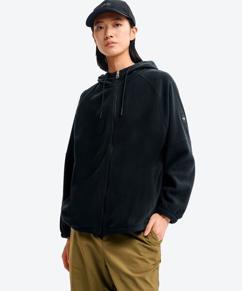 エーグル（AIGLE）/ミディアムウェイト マイクロフリース ジップアップフーディ ジャケット セール】ミディアムウェイト マイクロフリース ジップアップフーディ