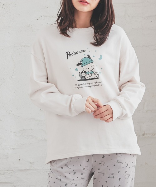 Honeys（ハニーズ）の「サンリオキャラクターズ／ルームウェア（上下セット）（ルームウェア/パジャマ・レディース・アイボリー系2/ライトブルー/アイボリー系1/ピンク・SS/S/M/L）」の3枚目の写真