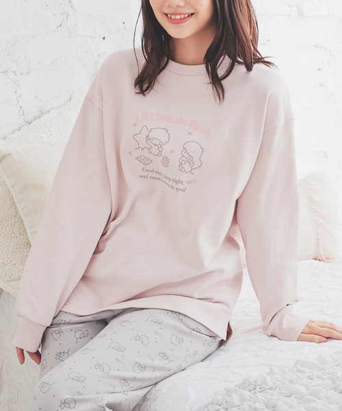 Honeys（ハニーズ）の「サンリオキャラクターズ／ルームウェア（上下セット）（ルームウェア/パジャマ・レディース・アイボリー系2/ライトブルー/アイボリー系1/ピンク・SS/S/M/L）」の4枚目の写真