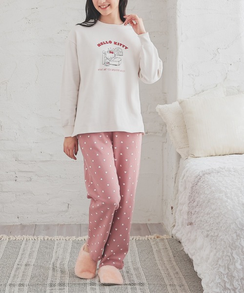 Honeys（ハニーズ）の「サンリオキャラクターズ／ルームウェア（上下セット）（ルームウェア/パジャマ・レディース・アイボリー系2/ライトブルー/アイボリー系1/ピンク・SS/S/M/L）」の6枚目の写真