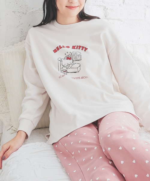 Honeys（ハニーズ）の「サンリオキャラクターズ／ルームウェア（上下セット）（ルームウェア/パジャマ・レディース・アイボリー系2/ライトブルー/アイボリー系1/ピンク・SS/S/M/L）」の7枚目の写真