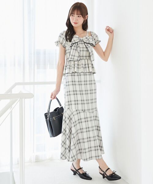 MAJESTIC LEGON（マジェスティックレゴン）の「マーメイドロングスカート（スカート・レディース・ブラック/ホワイト系その他2/ブラック系その他・SMALL/MEDIUM）」の6枚目の写真