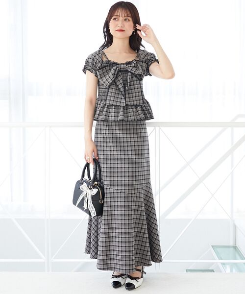 MAJESTIC LEGON（マジェスティックレゴン）の「マーメイドロングスカート（スカート・レディース・ブラック/ホワイト系その他2/ブラック系その他・SMALL/MEDIUM）」の15枚目の写真