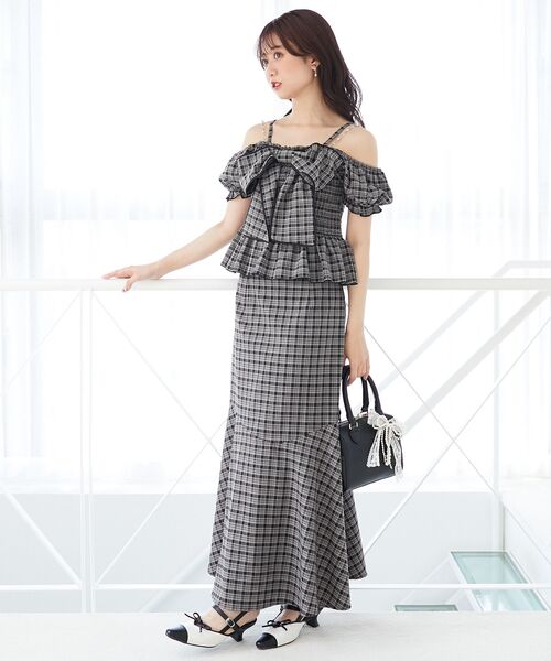 MAJESTIC LEGON（マジェスティックレゴン）の「マーメイドロングスカート（スカート・レディース・ブラック/ホワイト系その他2/ブラック系その他・SMALL/MEDIUM）」の16枚目の写真