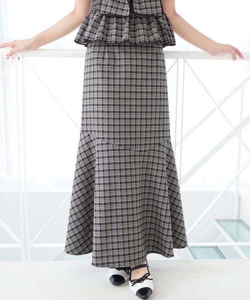 MAJESTIC LEGON（マジェスティックレゴン）の「マーメイドロングスカート（スカート・レディース・ブラック/ホワイト系その他2/ブラック系その他・SMALL/MEDIUM）」の18枚目の写真