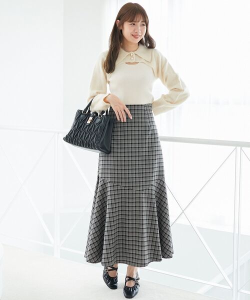 MAJESTIC LEGON（マジェスティックレゴン）の「マーメイドロングスカート（スカート・レディース・ブラック/ホワイト系その他2/ブラック系その他・SMALL/MEDIUM）」の22枚目の写真