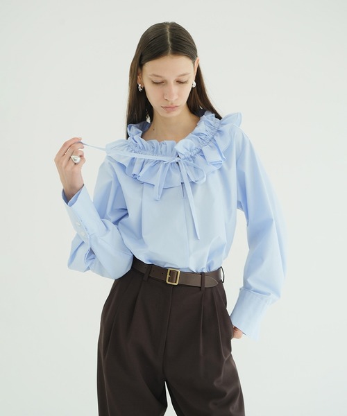 RUFFLE NECK BLOUSE（シャツ/ブラウス）｜CLANE（クラネ）の