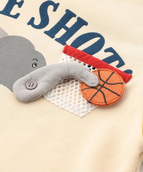 BIT'Z(ビッツ)の「【知育】ゾウとゴリラのスポーツプリントトレーナー(スウェット・キッズ・マスタード/レンガ・80/90/95/100/110/120)」の12枚目の写真