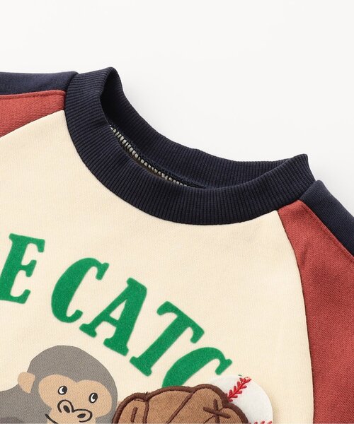 BIT'Z(ビッツ)の「【知育】ゾウとゴリラのスポーツプリントトレーナー(スウェット・キッズ・マスタード/レンガ・80/90/95/100/110/120)」の5枚目の写真