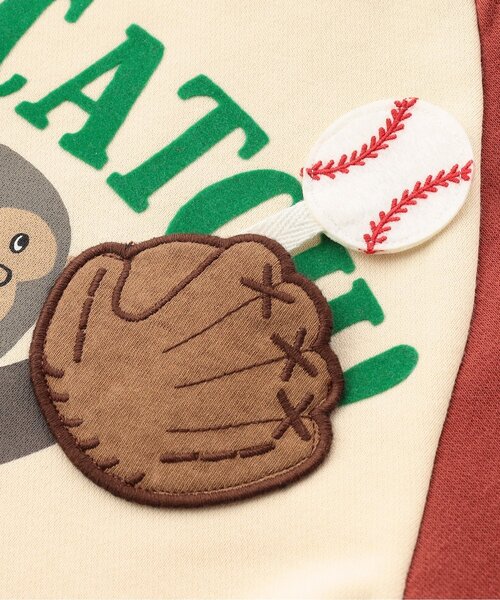 BIT'Z(ビッツ)の「【知育】ゾウとゴリラのスポーツプリントトレーナー(スウェット・キッズ・マスタード/レンガ・80/90/95/100/110/120)」の8枚目の写真