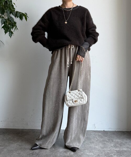 DouDou（ドゥドゥ）の「ファーカシミヤプルオーバー（ニット/セーター・レディース・モカ/ホワイト/ブラウン/ピンク・FREE）」の20枚目の写真