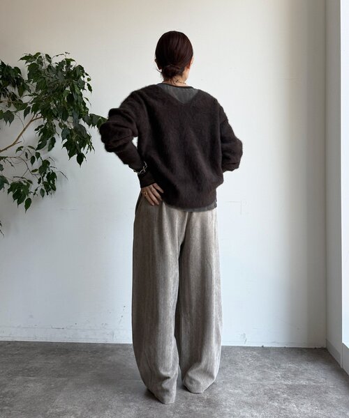 DouDou（ドゥドゥ）の「ファーカシミヤプルオーバー（ニット/セーター・レディース・モカ/ホワイト/ブラウン/ピンク・FREE）」の21枚目の写真