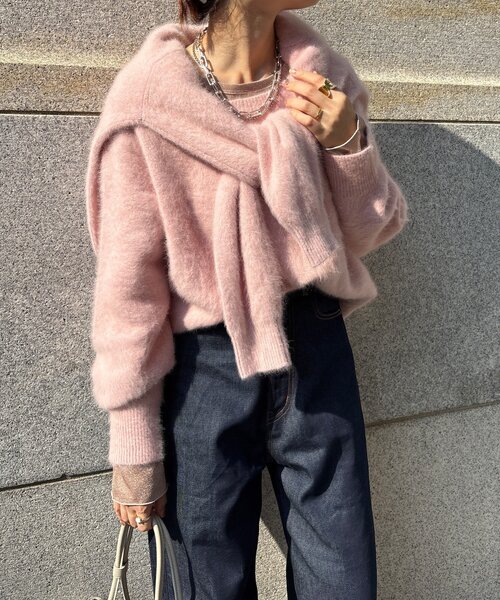 セール】ファーカシミヤプルオーバー（ニット/セーター）｜DouDou