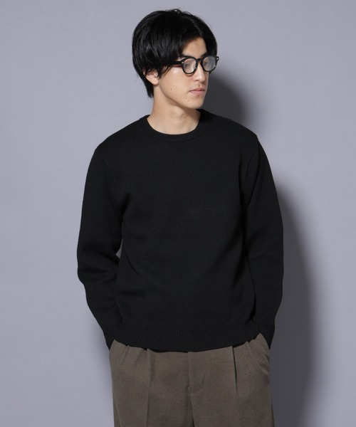 PBTストレッチクルーネックニット（ニット/セーター）｜NANO universe
