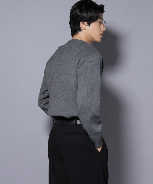 NANO universe（ナノユニバース）の「PBTストレッチクルーネックニット（ニット/セーター・メンズ・ネイビー/モカ/チャコール/ブラック・M/S/XL/L）」の18枚目の写真