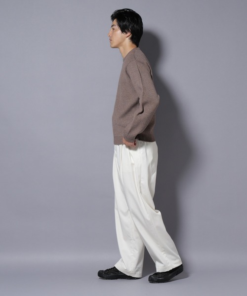 NANO universe（ナノユニバース）の「PBTストレッチクルーネックニット（ニット/セーター・メンズ・ネイビー/モカ/チャコール/ブラック・M/S/XL/L）」の15枚目の写真