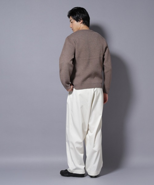 NANO universe（ナノユニバース）の「PBTストレッチクルーネックニット（ニット/セーター・メンズ・ネイビー/モカ/チャコール/ブラック・M/S/XL/L）」の16枚目の写真