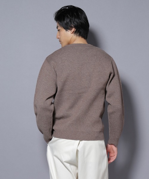 NANO universe（ナノユニバース）の「PBTストレッチクルーネックニット（ニット/セーター・メンズ・ネイビー/モカ/チャコール/ブラック・M/S/XL/L）」の13枚目の写真