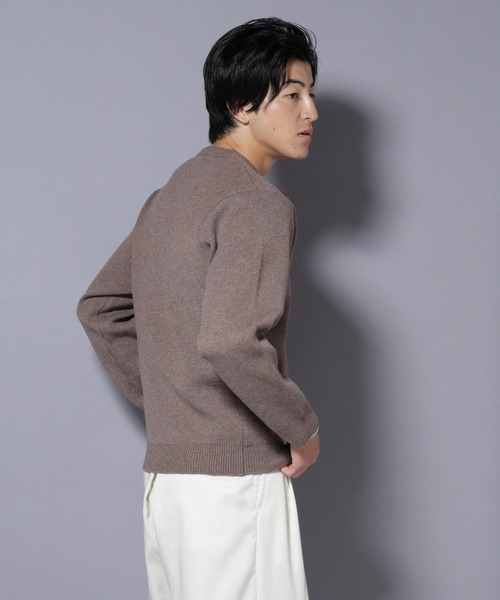 NANO universe（ナノユニバース）の「PBTストレッチクルーネックニット（ニット/セーター・メンズ・ネイビー/モカ/チャコール/ブラック・M/S/XL/L）」の11枚目の写真