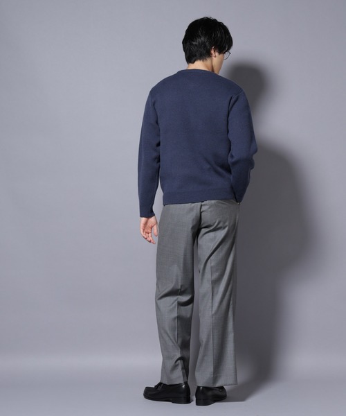 NANO universe（ナノユニバース）の「PBTストレッチクルーネックニット（ニット/セーター・メンズ・ネイビー/モカ/チャコール/ブラック・M/S/XL/L）」の10枚目の写真