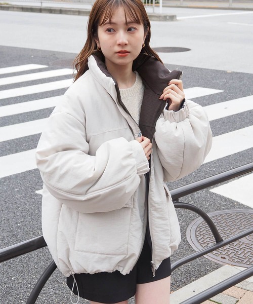 ムジ×チェックリバーシブルBIGブルゾン（ブルゾン）｜tiptop（ティップ