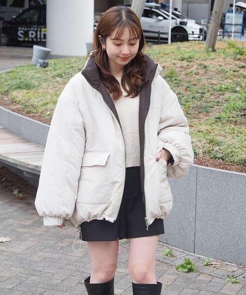 ムジ×チェックリバーシブルBIGブルゾン（ブルゾン）｜tiptop（ティップ