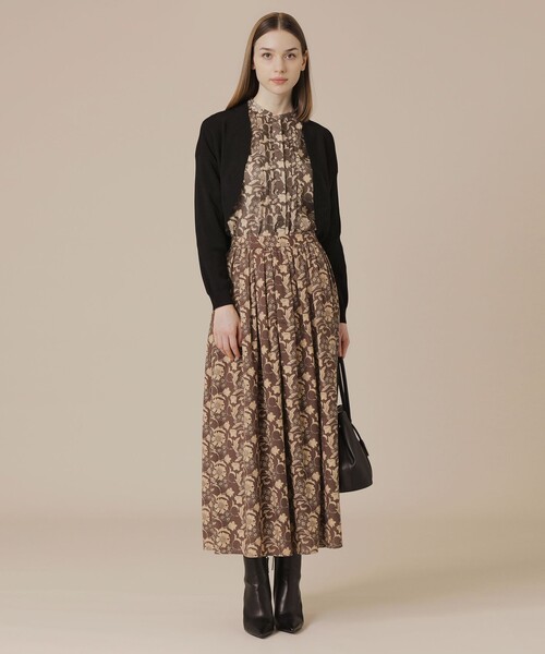 MACKINTOSH LONDON（マッキントッシュ ロンドン）の「スライトラスターストレッチカーディガン（カーディガン/ボレロ・レディース・ブラック/ベージュ・38）」の7枚目の写真