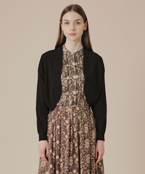 MACKINTOSH LONDON（マッキントッシュ ロンドン）の「スライトラスターストレッチカーディガン（カーディガン/ボレロ・レディース・ブラック/ベージュ・38）」の4枚目の写真