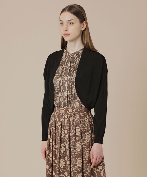 MACKINTOSH LONDON（マッキントッシュ ロンドン）の「スライトラスターストレッチカーディガン（カーディガン/ボレロ・レディース・ブラック/ベージュ・38）」の5枚目の写真