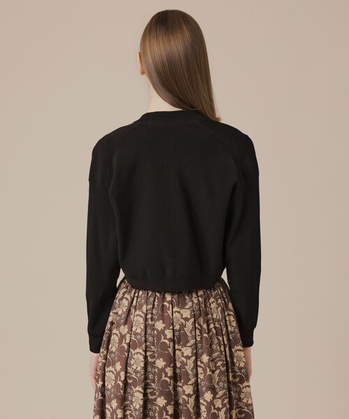 MACKINTOSH LONDON（マッキントッシュ ロンドン）の「スライトラスターストレッチカーディガン（カーディガン/ボレロ・レディース・ブラック/ベージュ・38）」の6枚目の写真